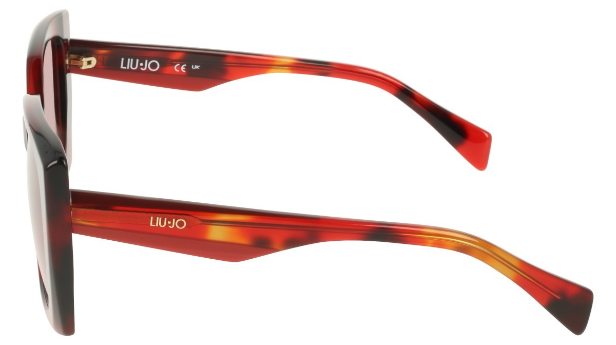 Occhiali da sole Liu Jo LJ819S (640) colore red tortoise forma quadrato lenti gradient wine rose