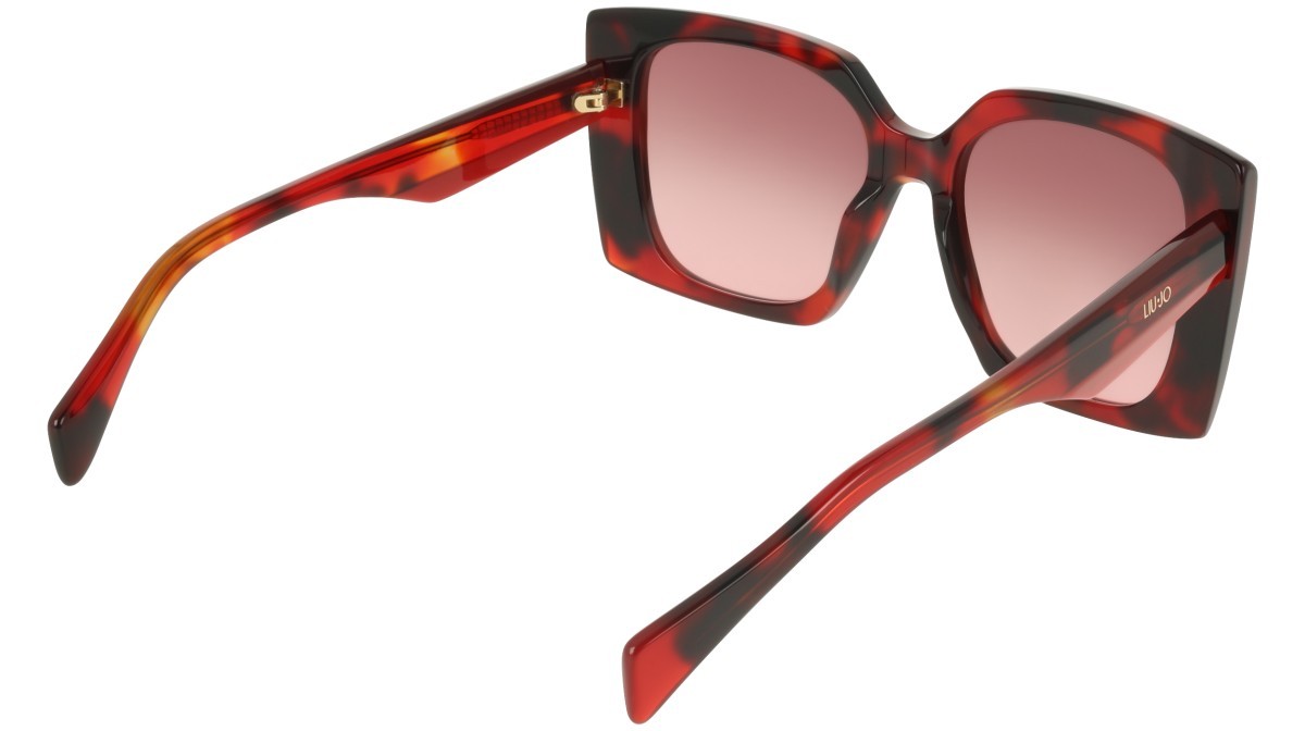 Occhiali da sole Liu Jo LJ819S (640) colore red tortoise forma quadrato lenti gradient wine rose