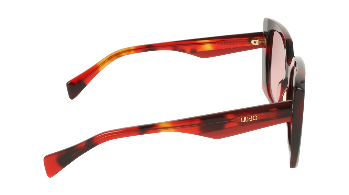 Occhiali da sole Liu Jo LJ819S (640) colore red tortoise forma quadrato lenti gradient wine rose
