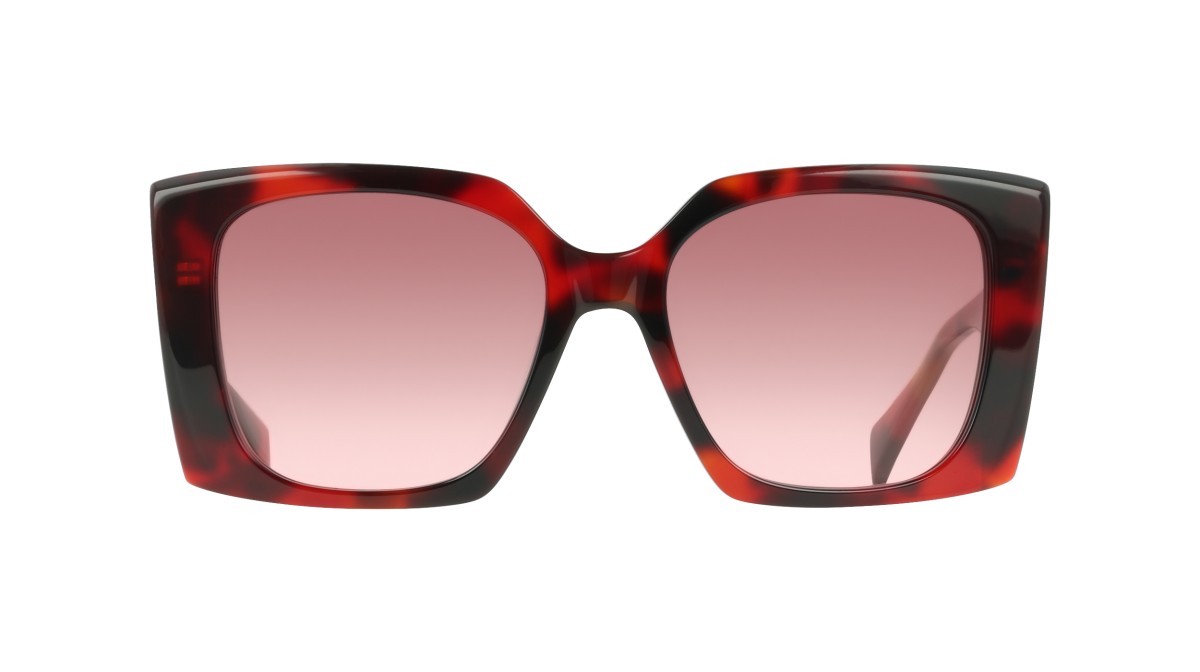 Occhiali da sole Liu Jo LJ819S (640) colore red tortoise forma quadrato lenti gradient wine rose