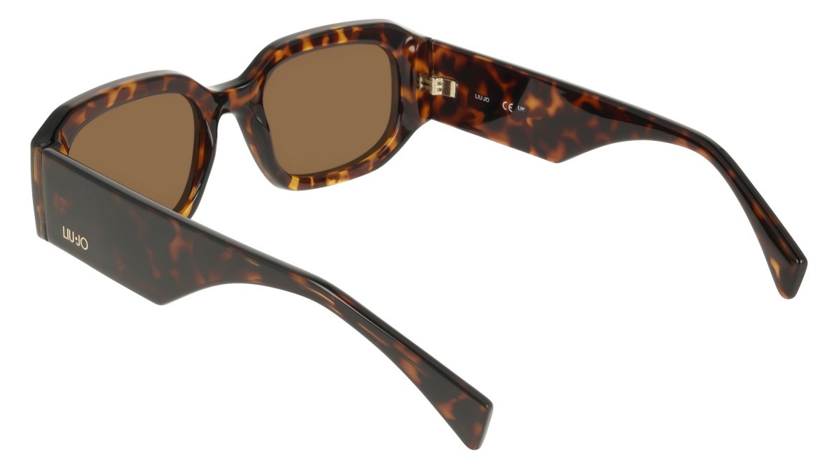 Sonnenbrillen Liu Jo LJ820S (242) farbe dark tortoise form rechteckig gläser solid brown