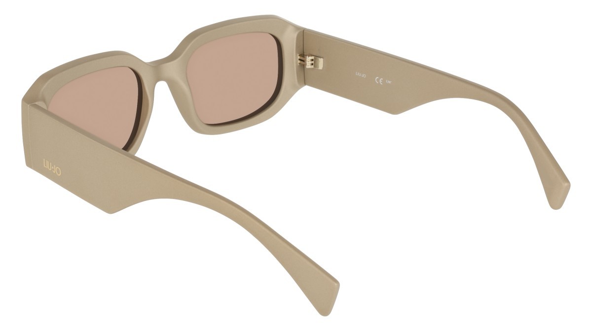 Occhiali da sole Liu Jo LJ820S (250) colore beige forma rettangolare lenti solid  light brown