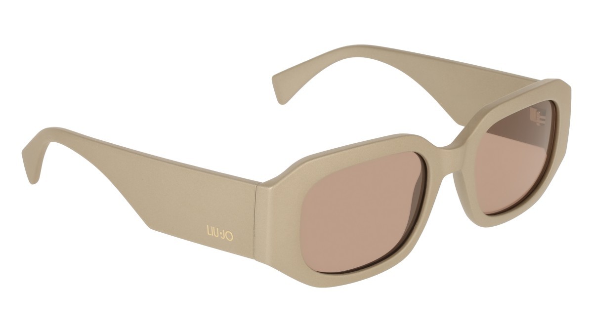 Occhiali da sole Liu Jo LJ820S (250) colore beige forma rettangolare lenti solid  light brown