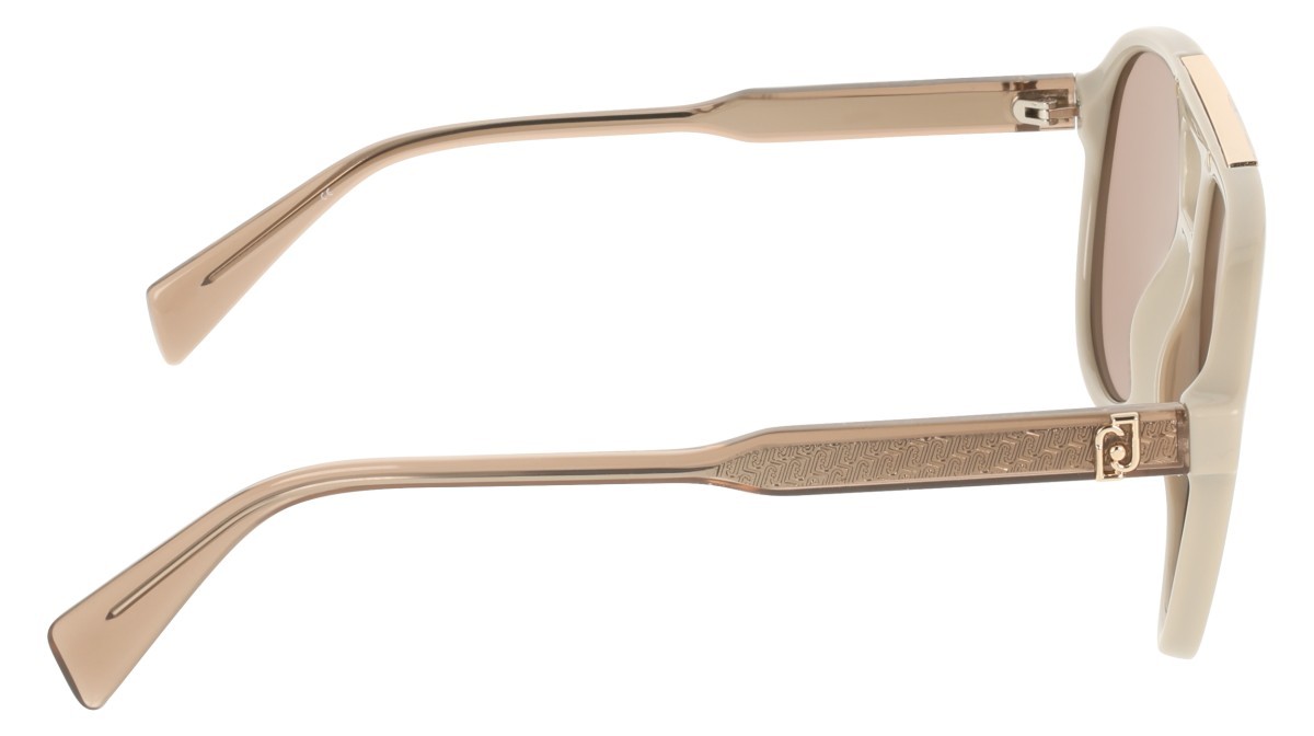 Sonnenbrillen Liu Jo LJ821S (250) farbe beige form aviator gläser solid  light brown