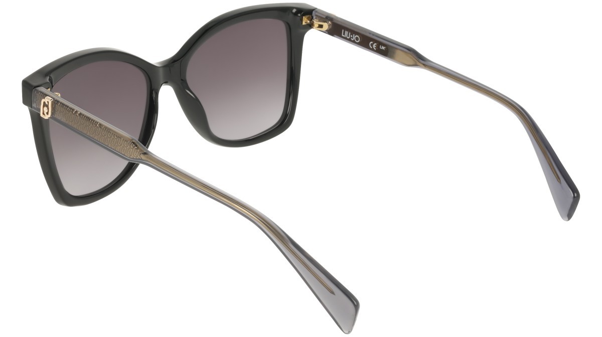 Occhiali da sole Liu Jo LJ822S (001) colore black forma farfalla lenti gradient grey