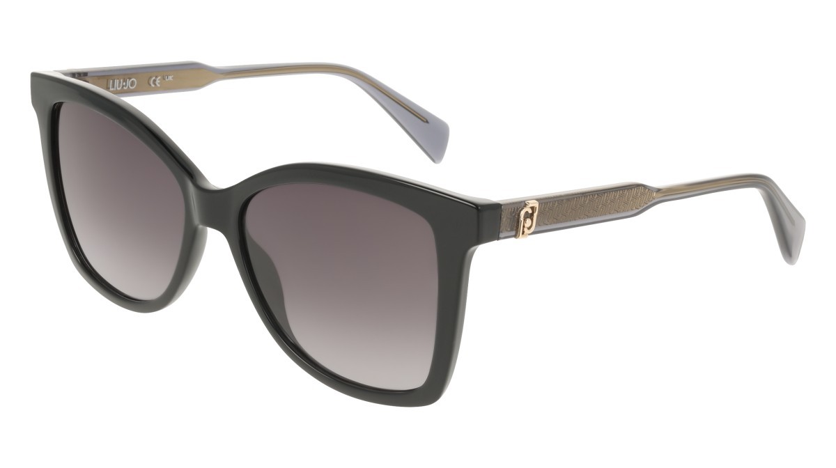Occhiali da sole Liu Jo LJ822S (001) colore black forma farfalla lenti gradient grey