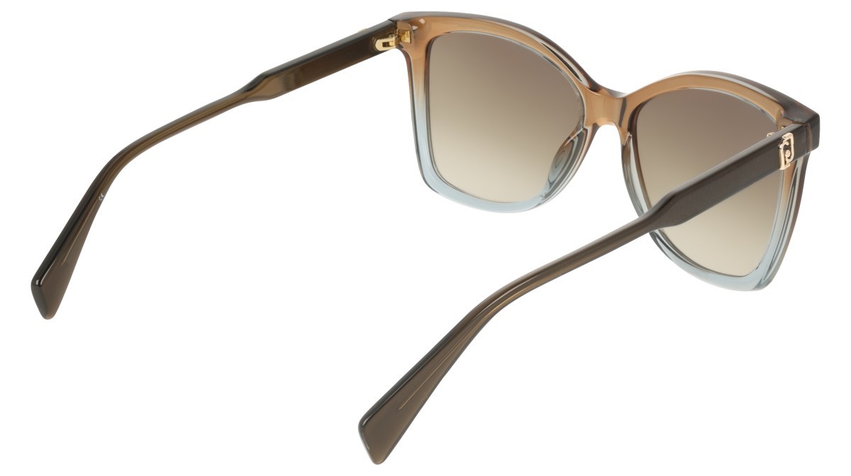 Occhiali da sole Liu Jo LJ822S (334) colore khaki/azure forma farfalla lenti gradient khaki