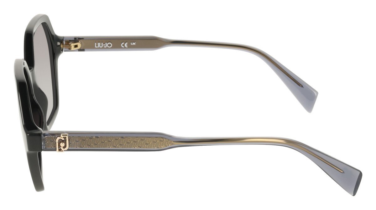 Occhiali da sole Liu Jo LJ823S (001) colore black forma rettangolare lenti gradient grey