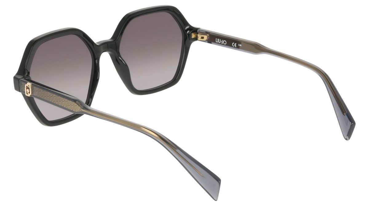 Occhiali da sole Liu Jo LJ823S (001) colore black forma rettangolare lenti gradient grey