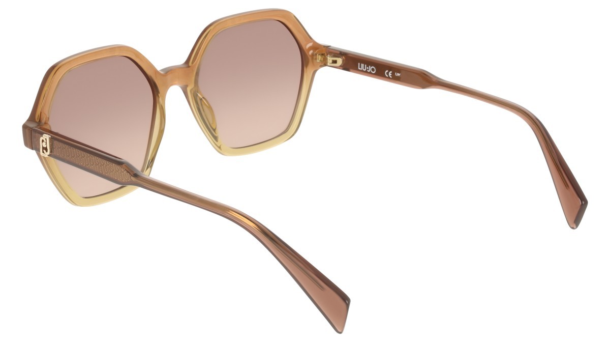 Occhiali da sole Liu Jo LJ823S (211) colore gradient brown\honey forma rettangolare lenti gradient brown rose