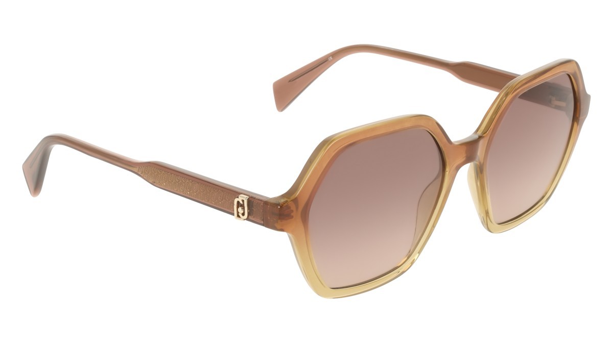 Occhiali da sole Liu Jo LJ823S (211) colore gradient brown\honey forma rettangolare lenti gradient brown rose