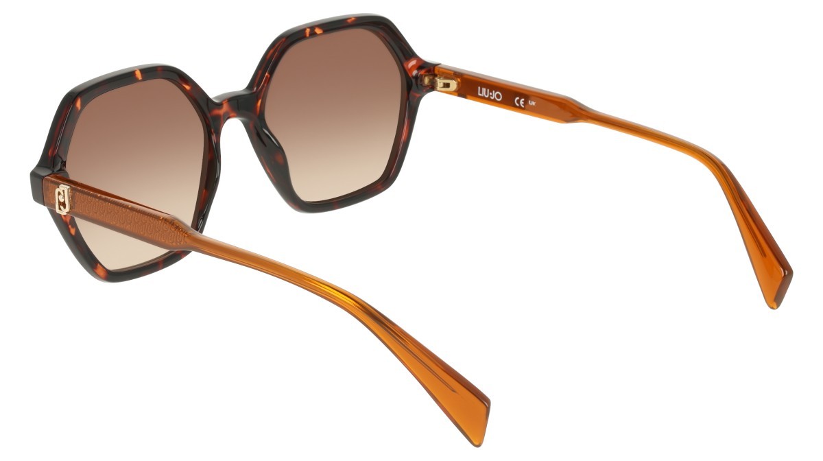 Occhiali da sole Liu Jo LJ823S (240) colore tortoise forma rettangolare lenti gradient brown