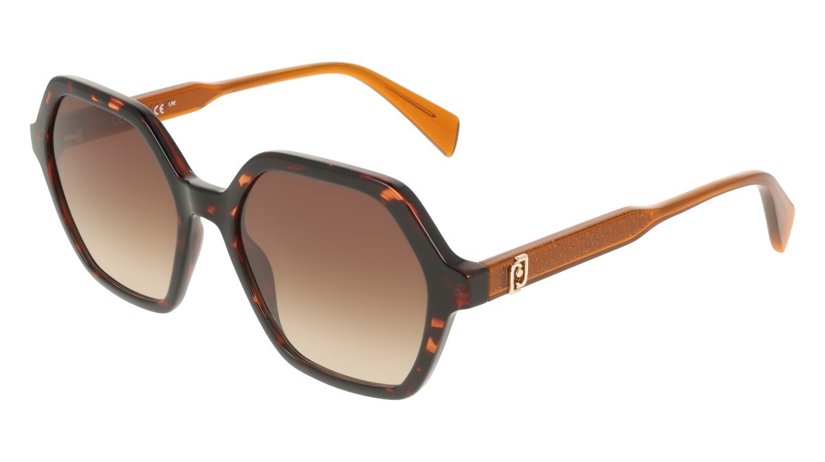 Occhiali da sole Liu Jo LJ823S (240) colore tortoise forma rettangolare lenti gradient brown