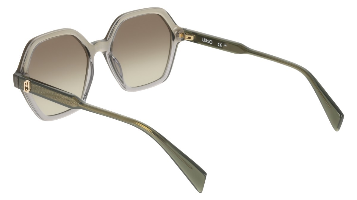 Occhiali da sole Liu Jo LJ823S (318) colore gradient khaki\grey forma rettangolare lenti gradient khaki