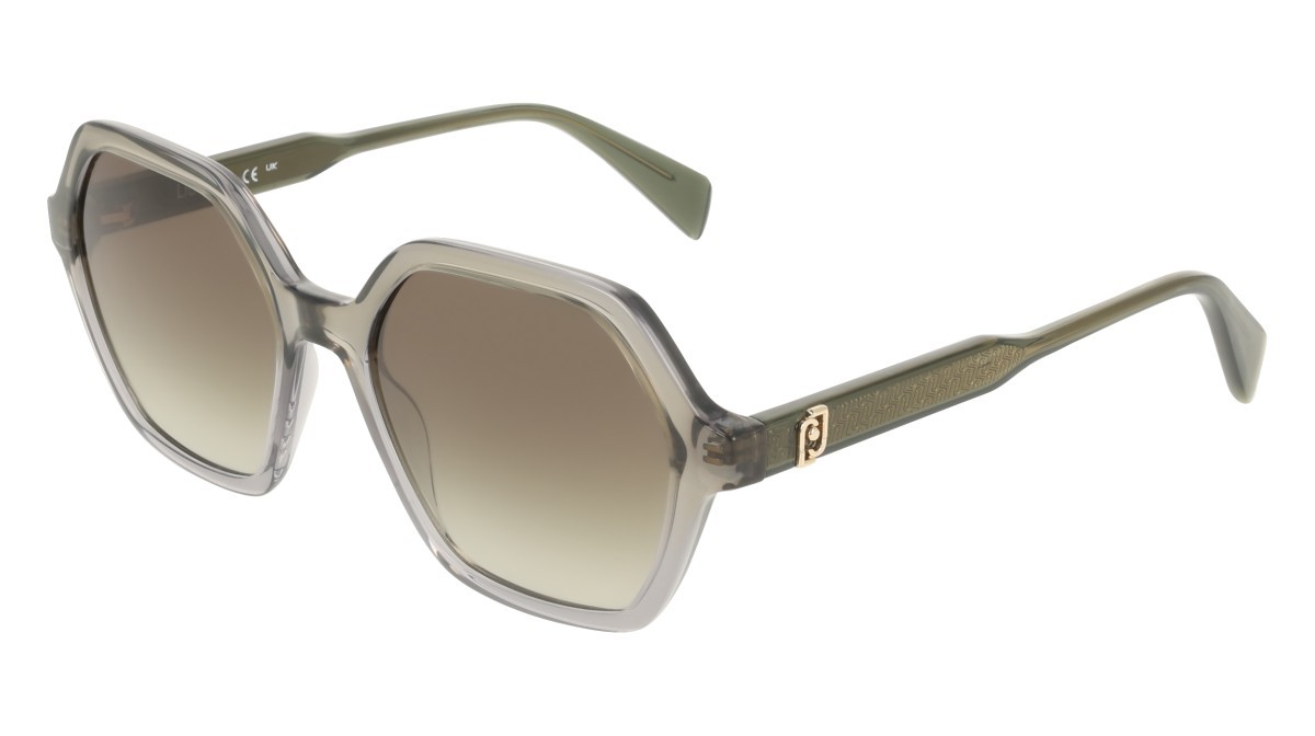 Occhiali da sole Liu Jo LJ823S (318) colore gradient khaki\grey forma rettangolare lenti gradient khaki