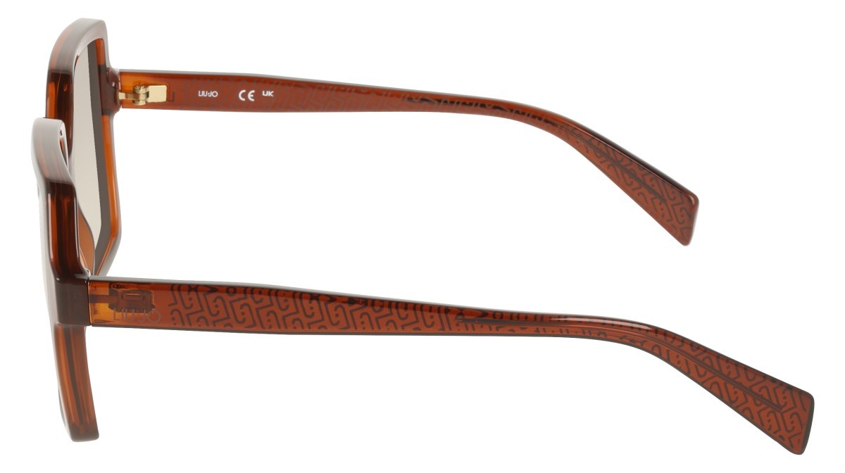 Occhiali da sole Liu Jo LJ824S (200) colore brown forma quadrato lenti gradient khaki