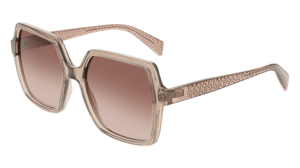 Occhiali da sole Liu Jo LJ824S (272) colore nude forma quadrato lenti gradient brown