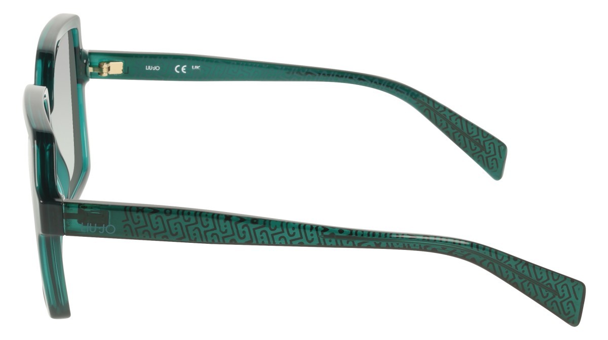 Occhiali da sole Liu Jo LJ824S (307) colore forest green forma quadrato lenti gradient green