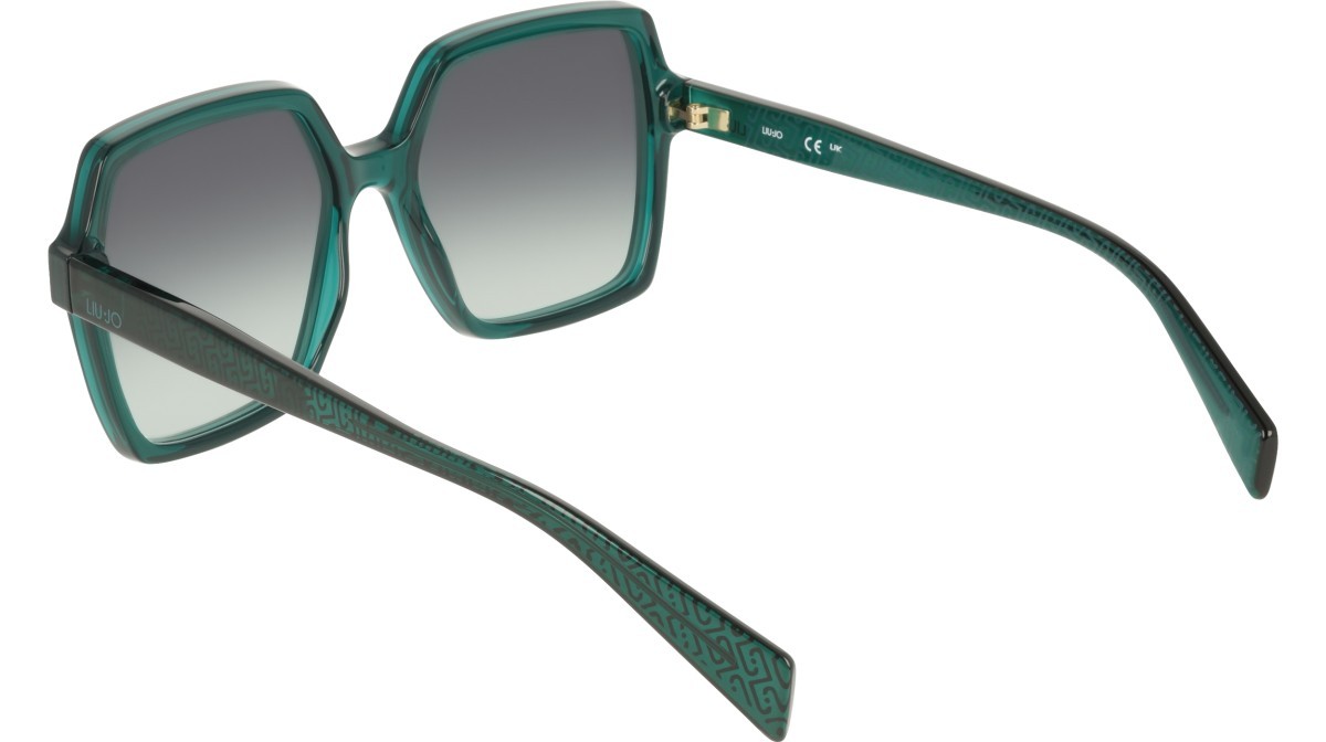 Occhiali da sole Liu Jo LJ824S (307) colore forest green forma quadrato lenti gradient green