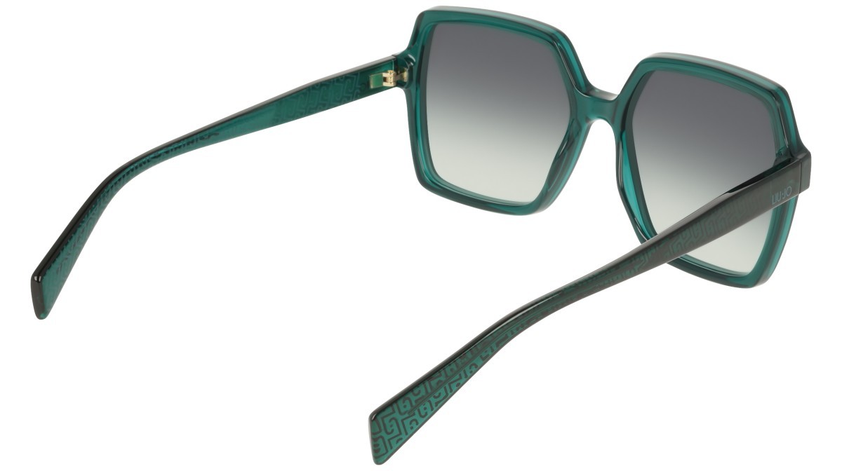 Occhiali da sole Liu Jo LJ824S (307) colore forest green forma quadrato lenti gradient green