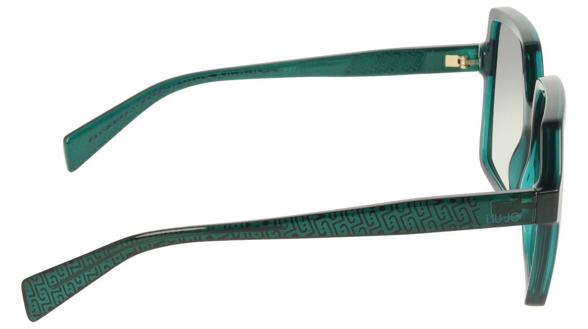 Occhiali da sole Liu Jo LJ824S (307) colore forest green forma quadrato lenti gradient green