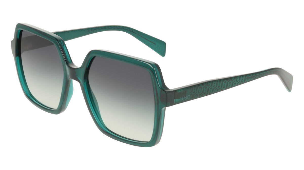 Occhiali da sole Liu Jo LJ824S (307) colore forest green forma quadrato lenti gradient green