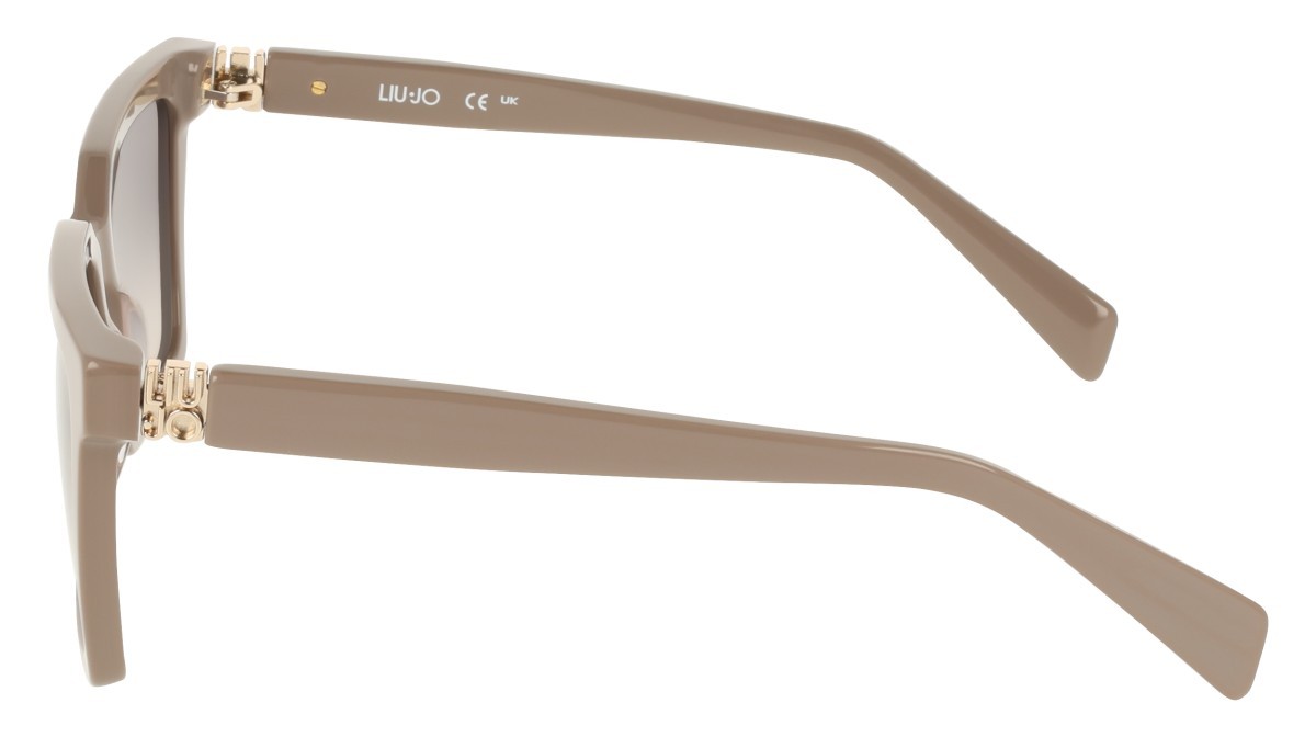 Occhiali da sole Liu Jo LJ826S (204) colore taupe forma rettangolare lenti gradient grey to nude