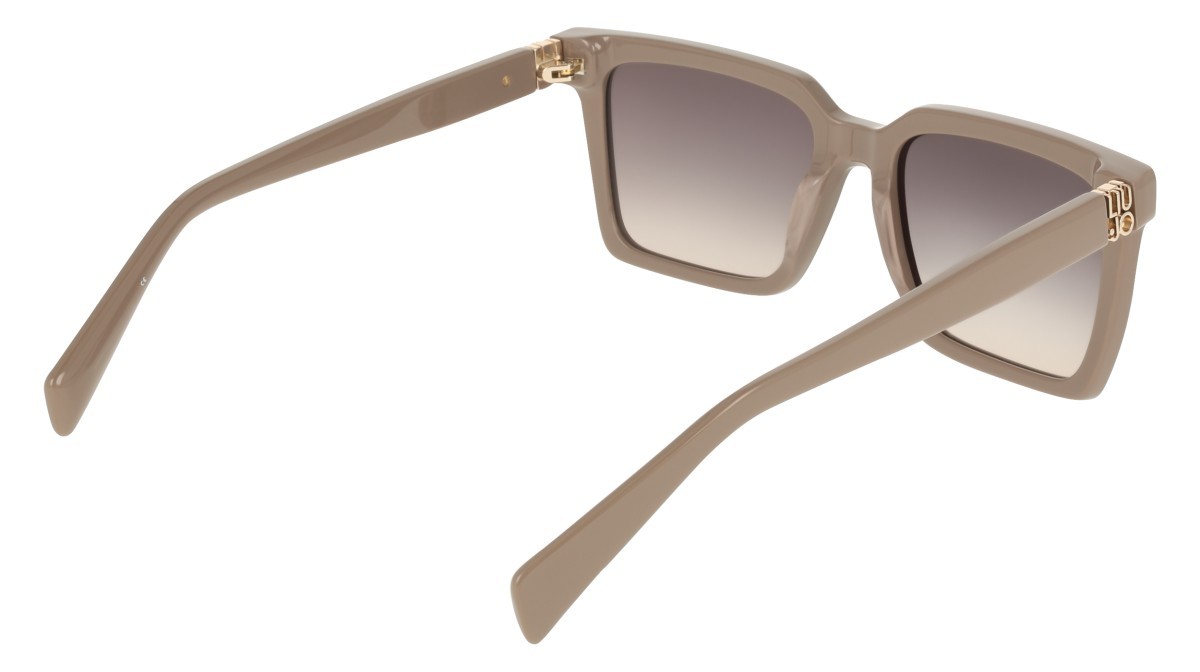 Occhiali da sole Liu Jo LJ826S (204) colore taupe forma rettangolare lenti gradient grey to nude