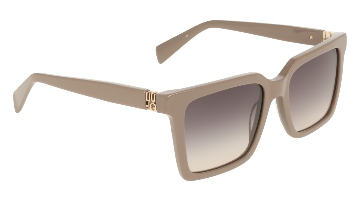 Occhiali da sole Liu Jo LJ826S (204) colore taupe forma rettangolare lenti gradient grey to nude