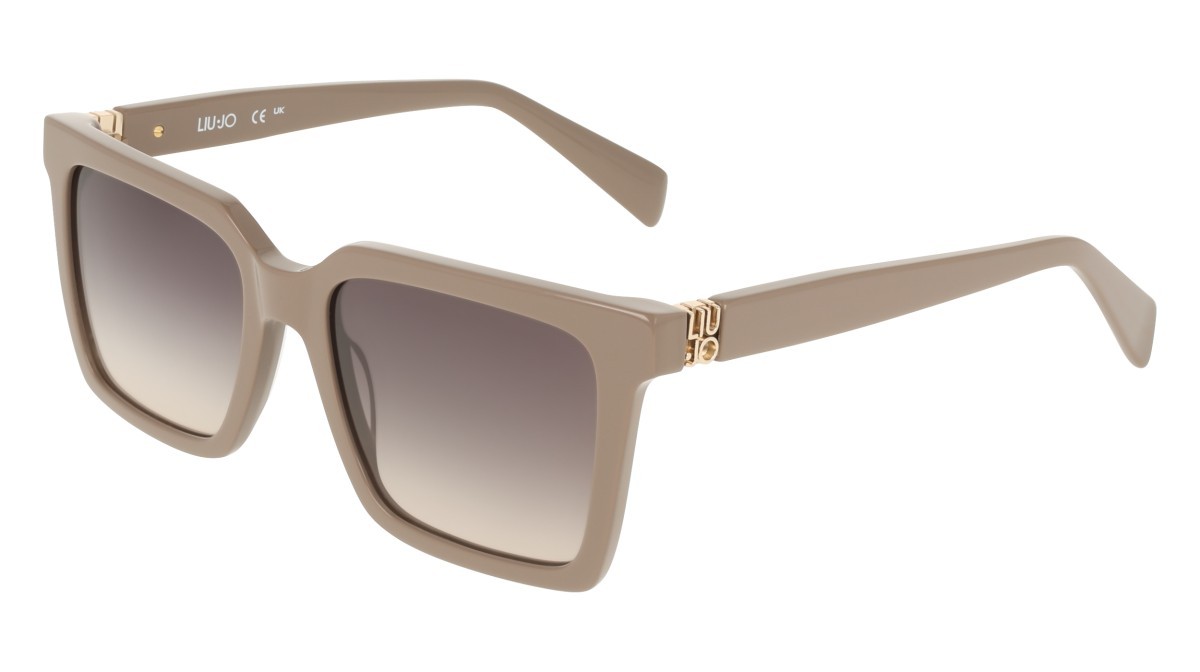 Occhiali da sole Liu Jo LJ826S (204) colore taupe forma rettangolare lenti gradient grey to nude