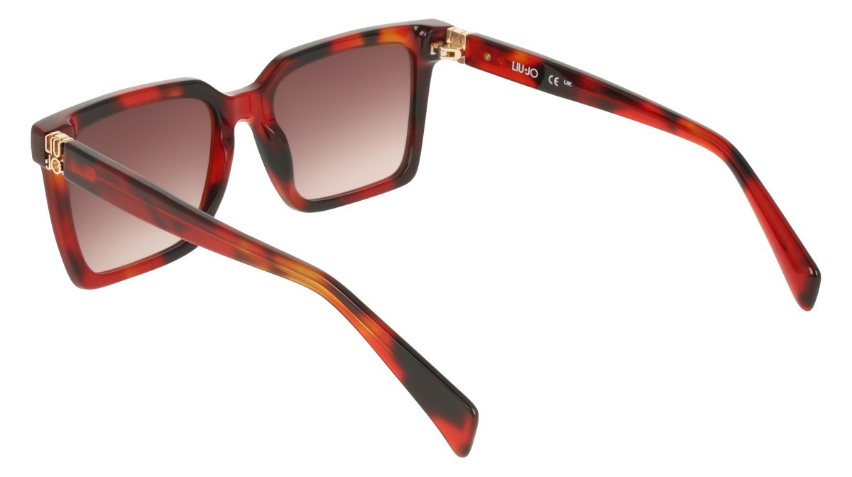 Occhiali da sole Liu Jo LJ826S (243) colore burnt tortoise forma rettangolare lenti gradient brown