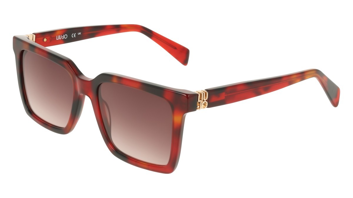 Occhiali da sole Liu Jo LJ826S (243) colore burnt tortoise forma rettangolare lenti gradient brown