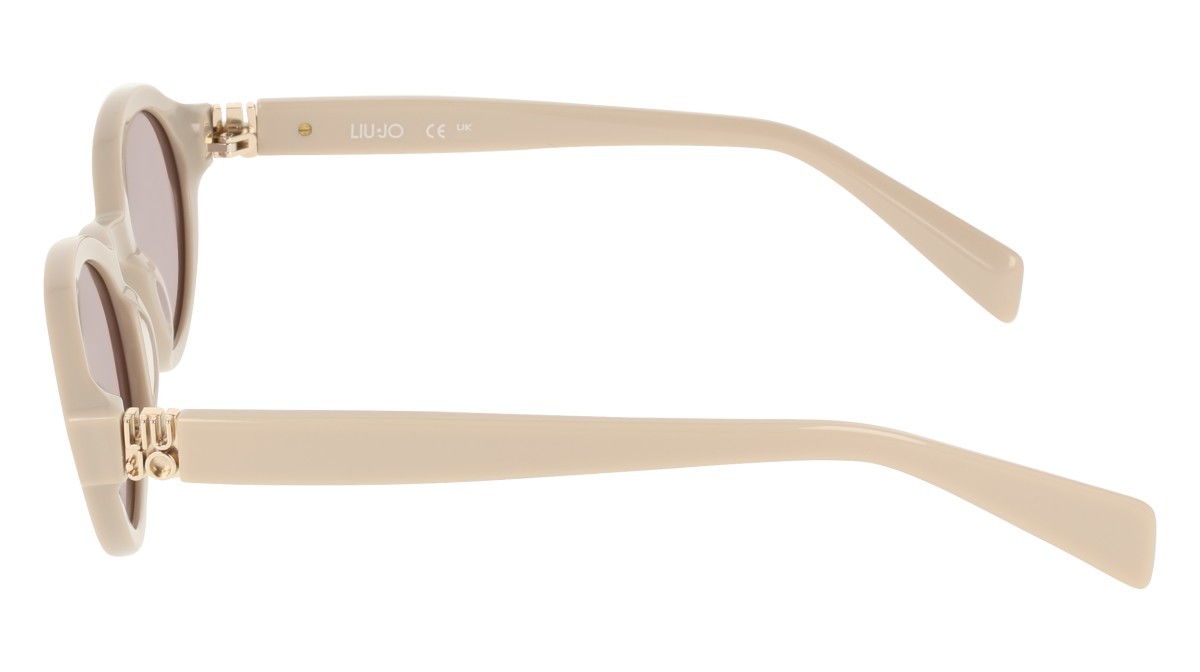 Occhiali da sole Liu Jo LJ827S (109) colore ivory forma ovale lenti solid grey