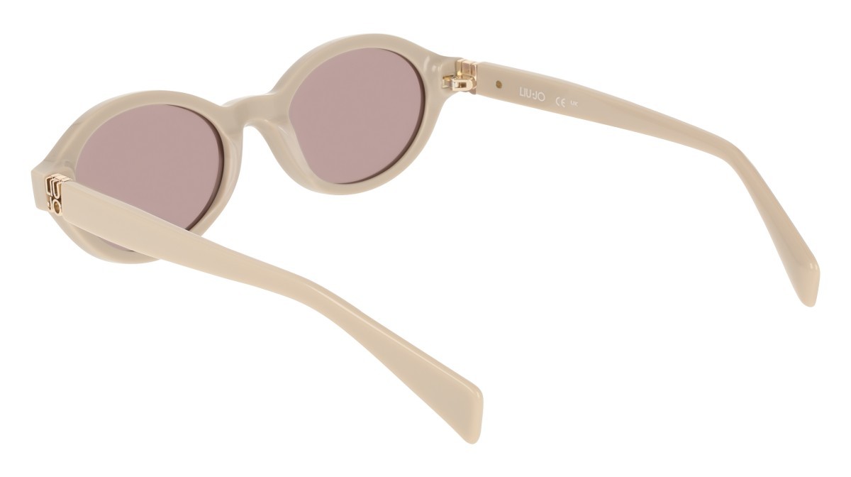 Occhiali da sole Liu Jo LJ827S (109) colore ivory forma ovale lenti solid grey