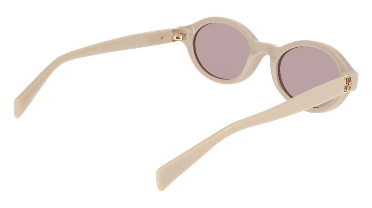 Occhiali da sole Liu Jo LJ827S (109) colore ivory forma ovale lenti solid grey