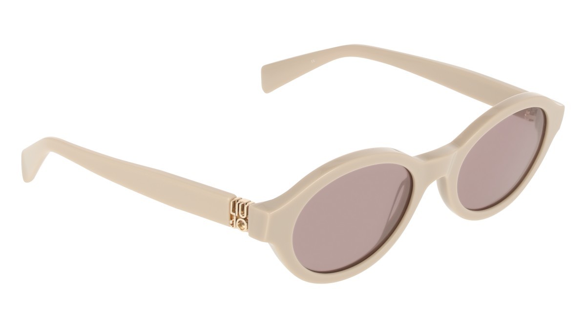 Occhiali da sole Liu Jo LJ827S (109) colore ivory forma ovale lenti solid grey