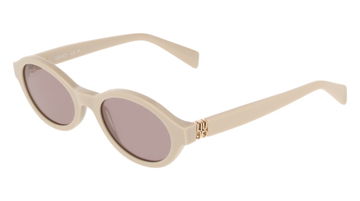 Occhiali da sole Liu Jo LJ827S (109) colore ivory forma ovale lenti solid grey