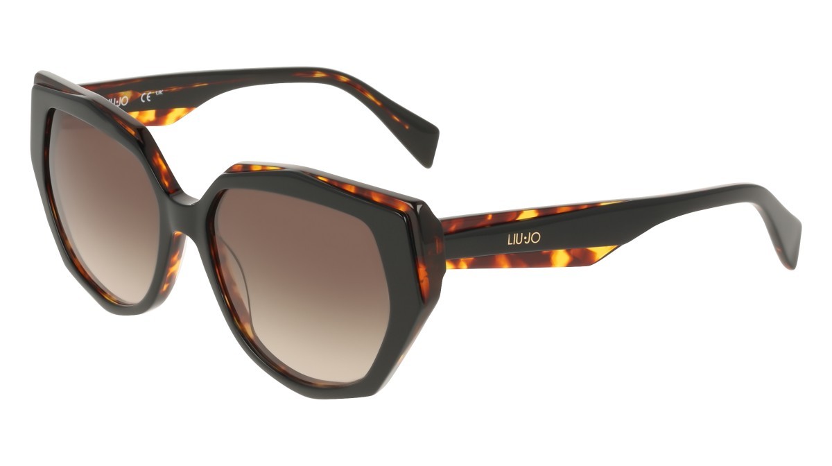 Occhiali da sole Liu Jo LJ828S (011) colore black\tortoise forma pantos lenti brown shaded