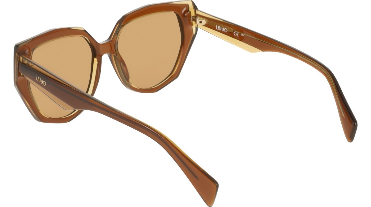 Occhiali da sole Liu Jo LJ828S (211) colore brown/honey forma pantos lenti amber
