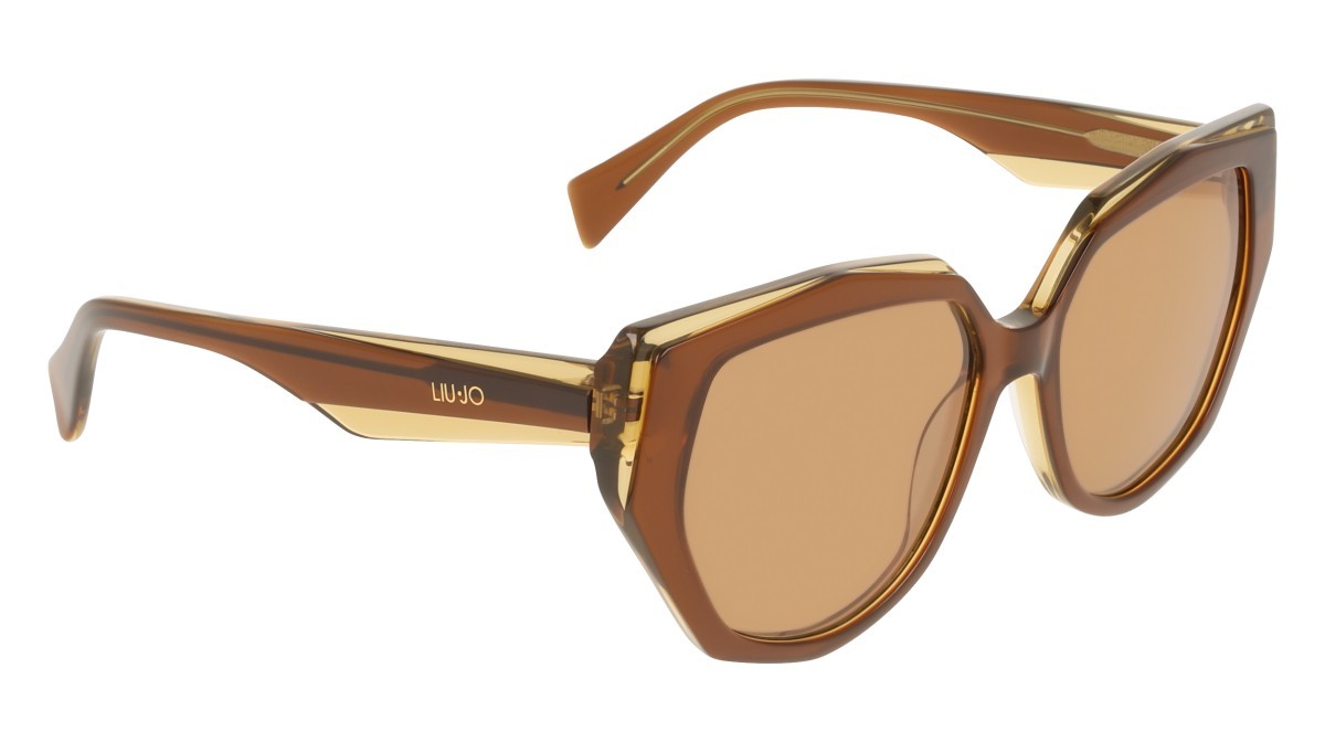 Occhiali da sole Liu Jo LJ828S (211) colore brown/honey forma pantos lenti amber