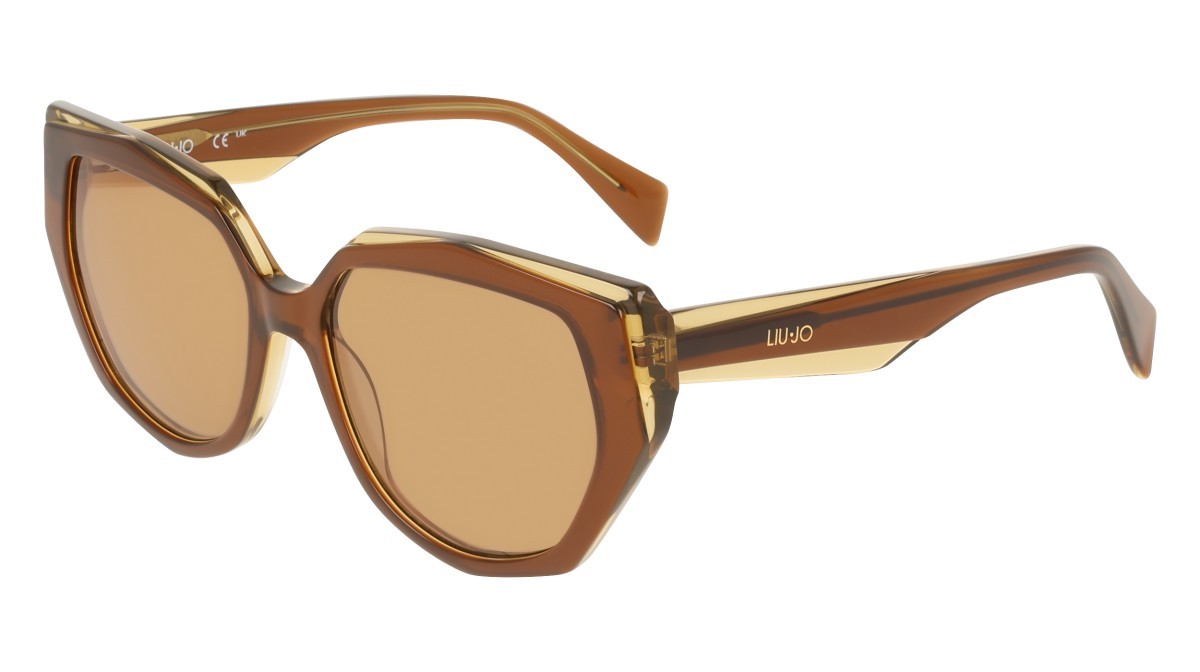 Occhiali da sole Liu Jo LJ828S (211) colore brown/honey forma pantos lenti amber