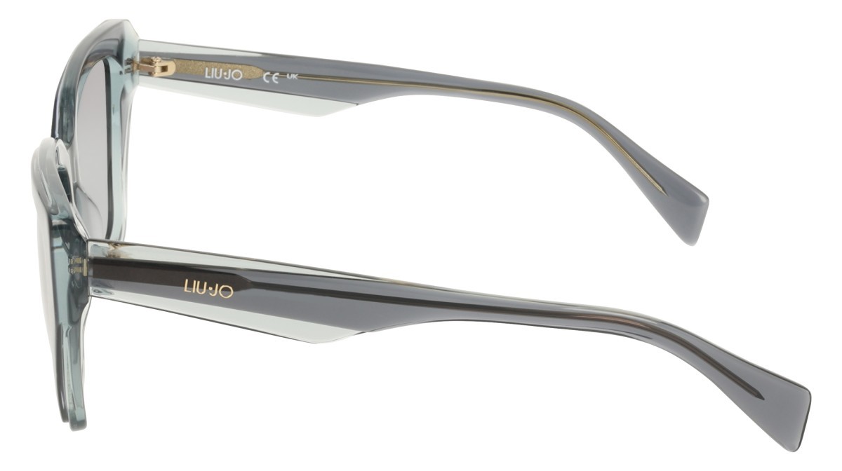 Occhiali da sole Liu Jo LJ829S (037) colore grey\aqua forma rettangolare lenti gradient green