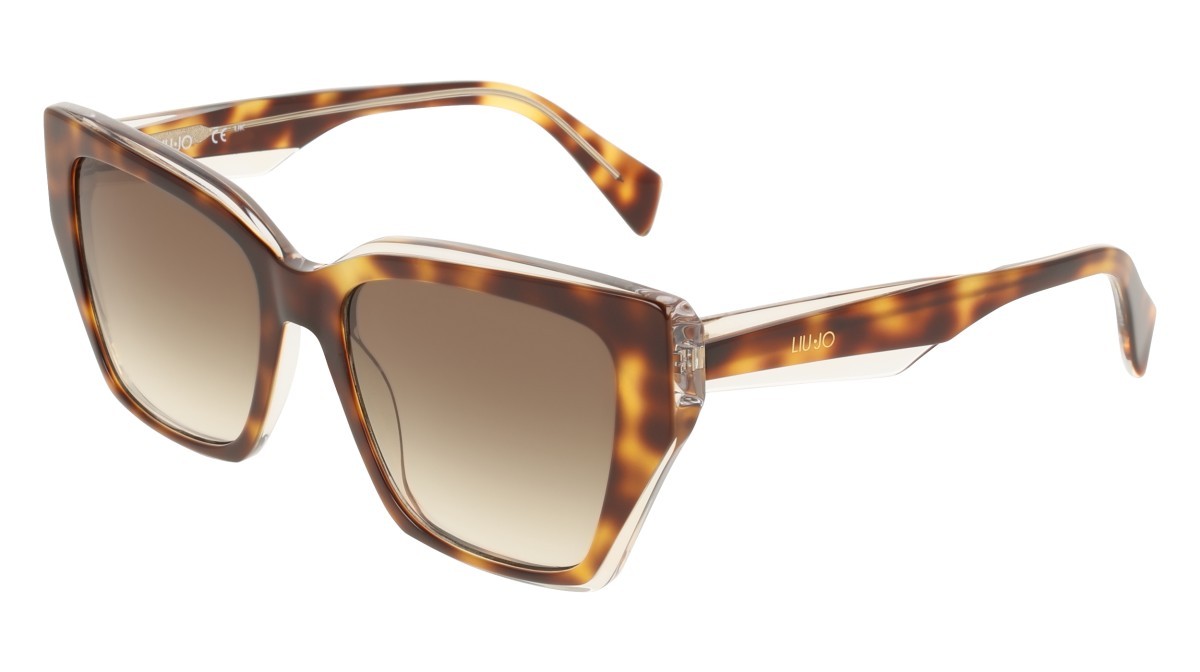 Occhiali da sole Liu Jo LJ829S (226) colore tortoise\crystal forma rettangolare lenti khaky gradient