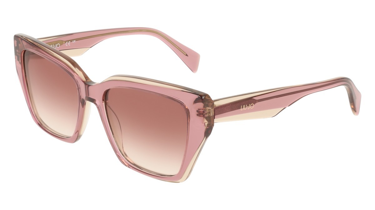 Occhiali da sole Liu Jo LJ829S (619) colore antique rose\rose forma rettangolare lenti purple shaded