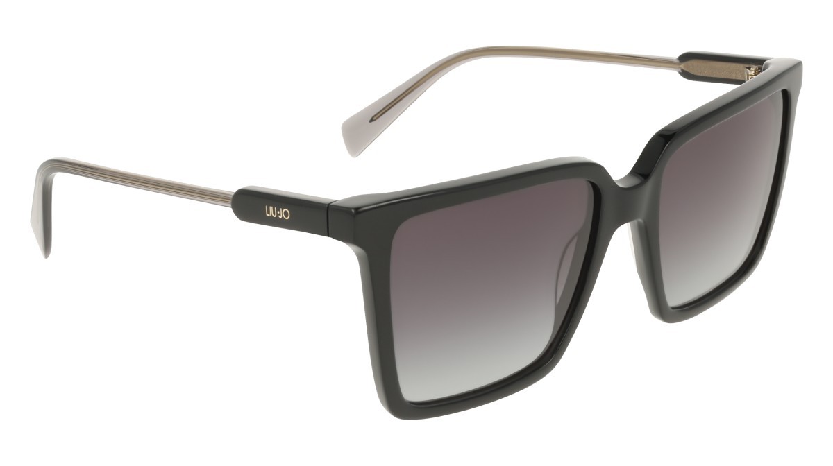 Occhiali da sole Liu Jo LJ831S (005) colore black/grey forma rettangolare lenti double gradient smoke