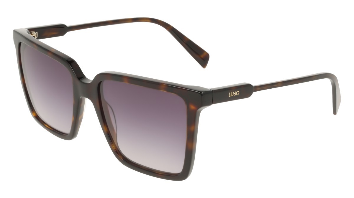 Occhiali da sole Liu Jo LJ831S (242) colore dark tortoise forma rettangolare lenti gradient khaki