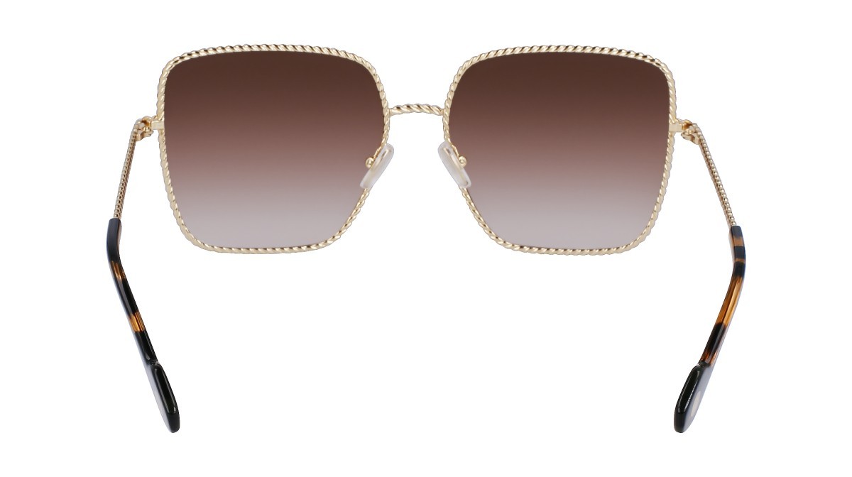 Sonnenbrillen Lanvin LNV125S (740) farbe gold/gradient brown form quadratisch gläser gradient brown