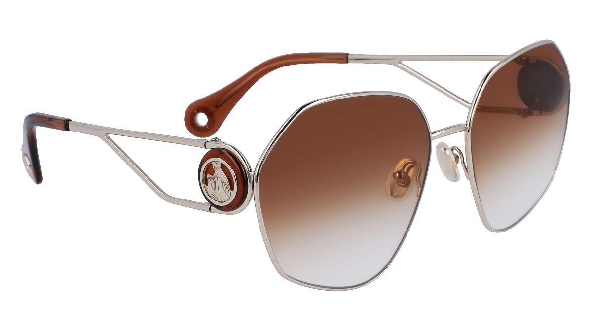 Sonnenbrillen Lanvin LNV127S (746) farbe gold/gradient caramel form rechteckig gläser gradient honey