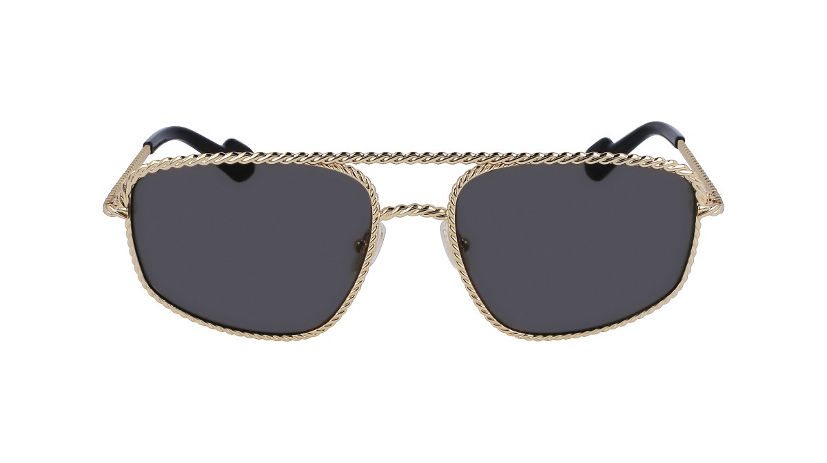 Sonnenbrillen Lanvin LNV128S (710) farbe gold/grey form navigator gläser solid grey