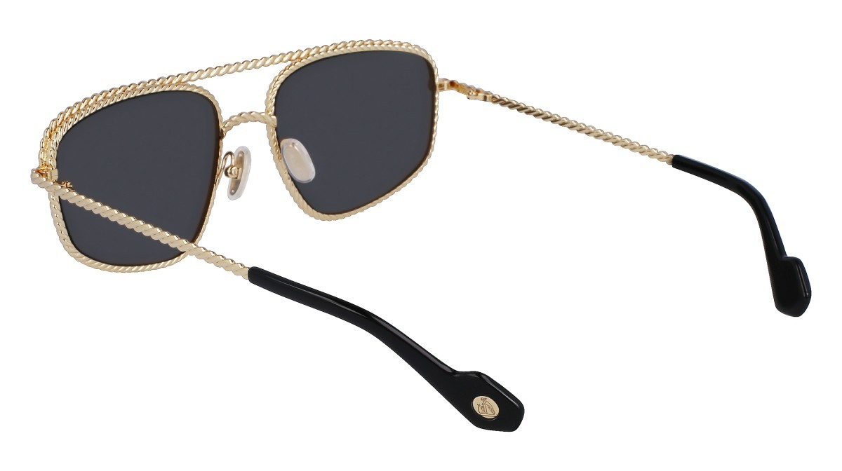 Sonnenbrillen Lanvin LNV128S (710) farbe gold/grey form navigator gläser solid grey